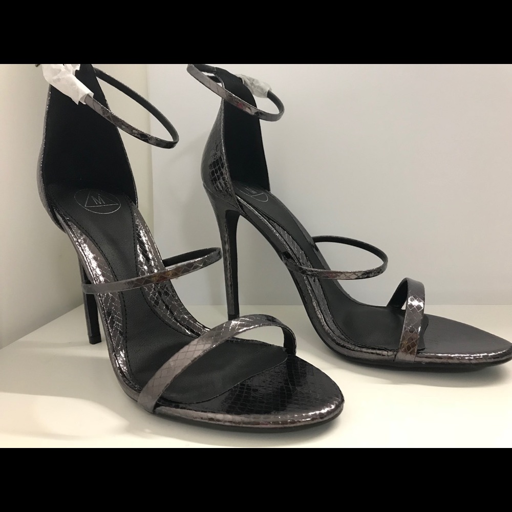 Three Strap Silver Heel